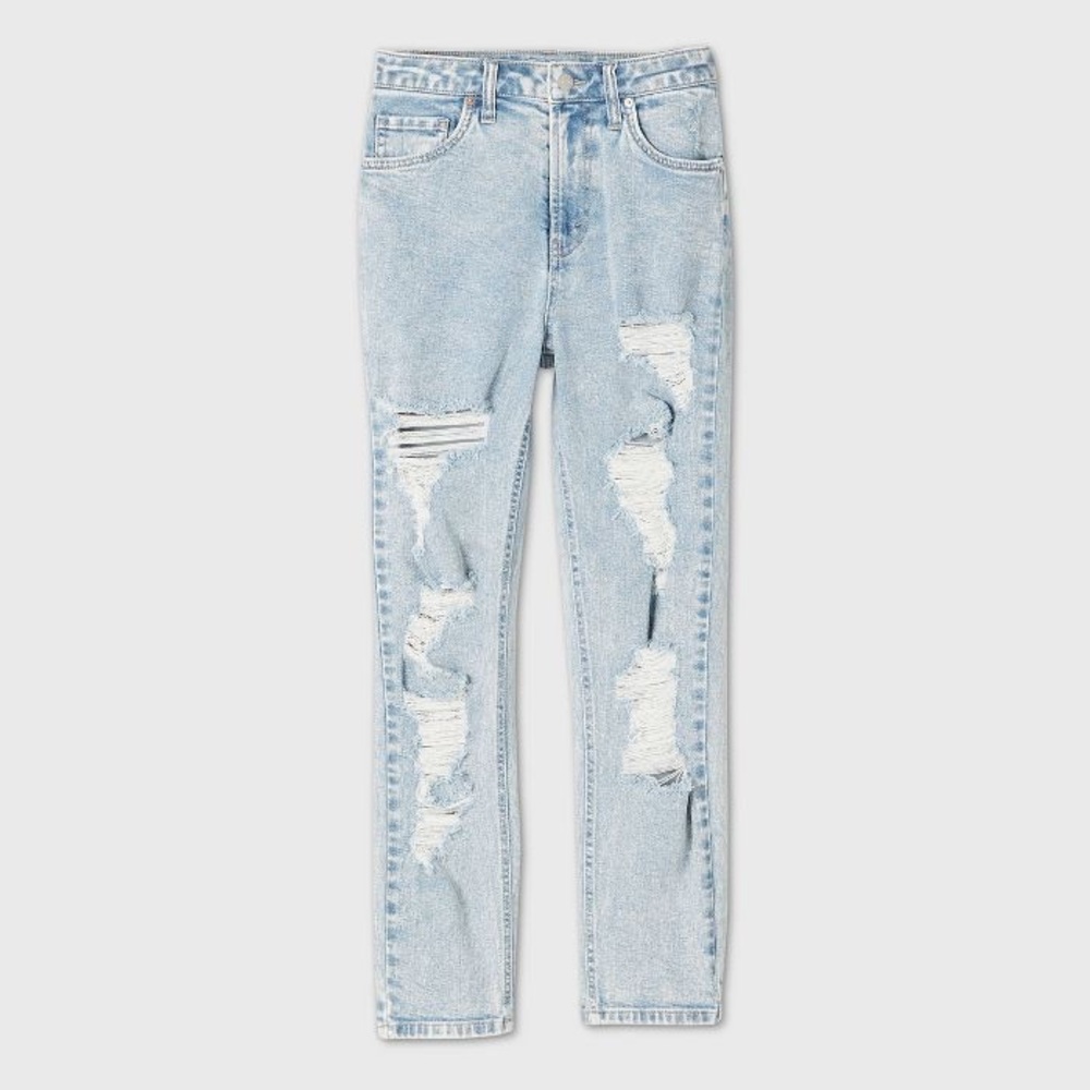 Wild fable high rise ripped mom jeans size 8.